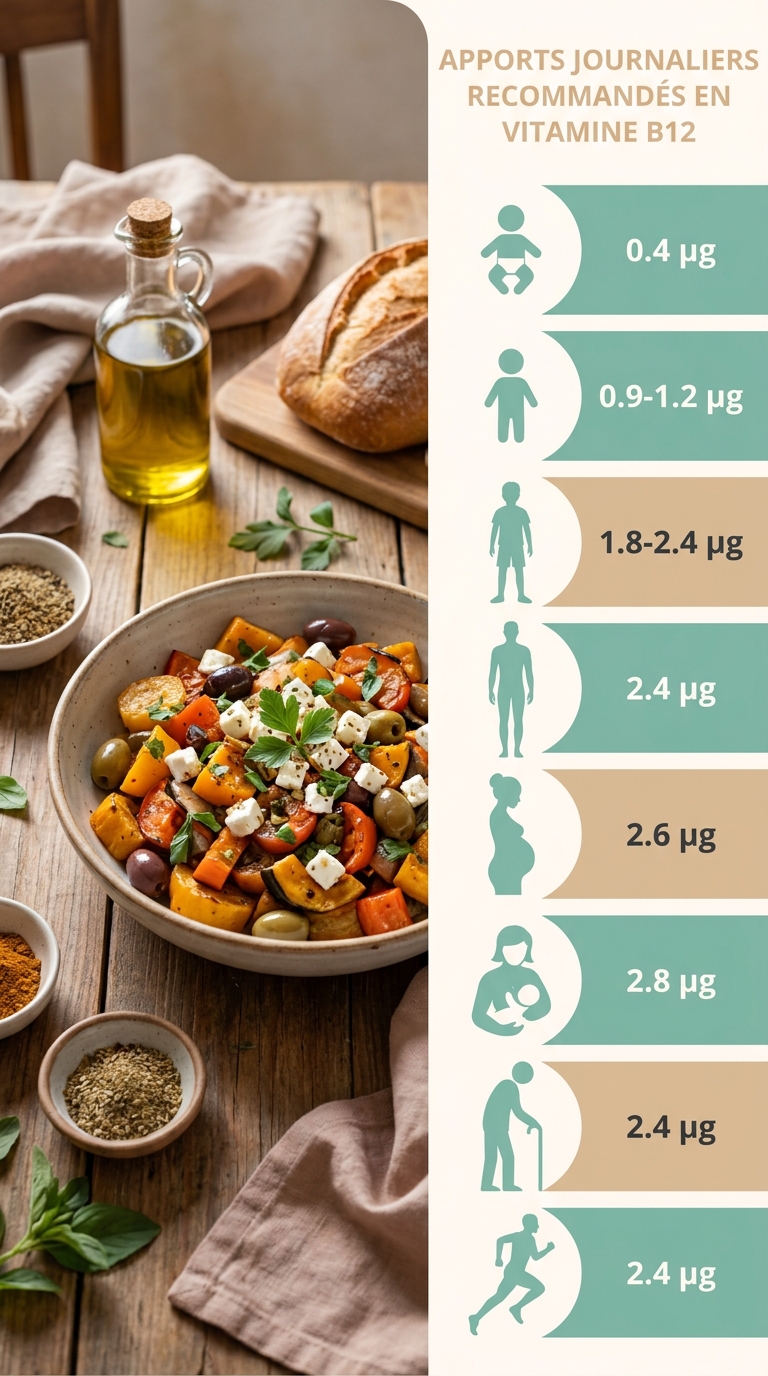 Apports journaliers recommandes en vitamine B12 selon le profil et l'age