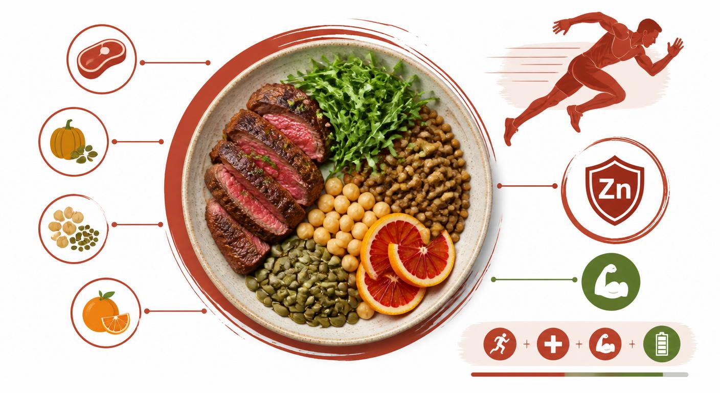 Infographie de l'assiette zinc du sportif