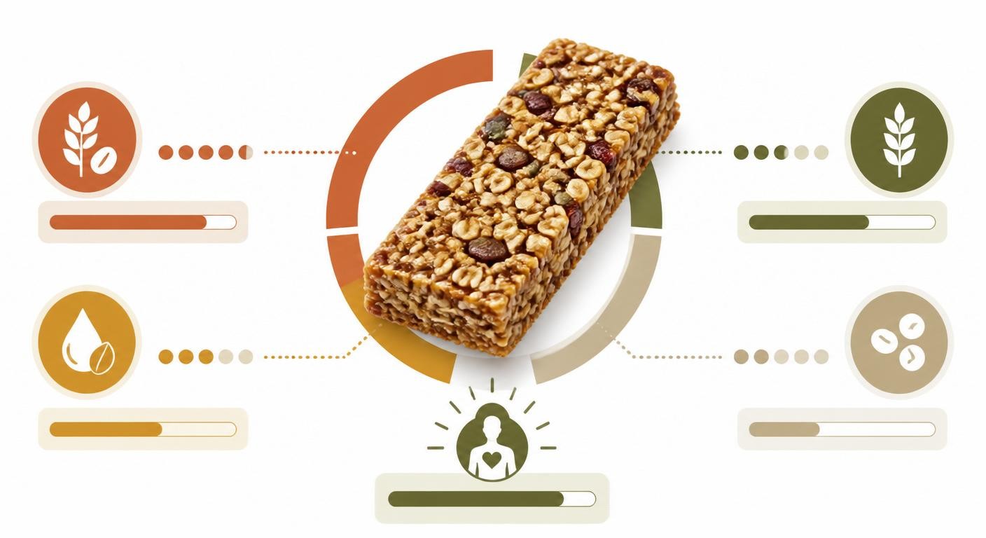 Répartition nutritionnelle d'une barre à l'avoine maison