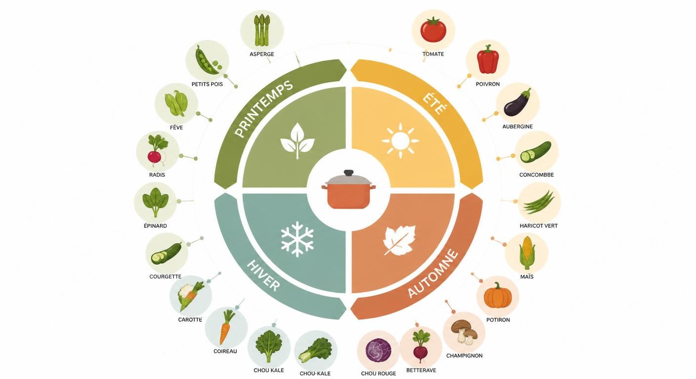 Calendrier des légumes de saison adaptés au batch cooking