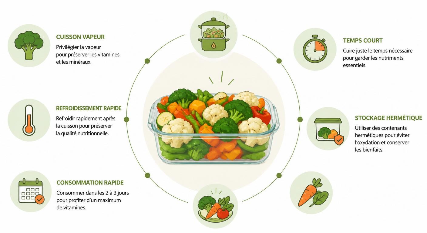 Les bons réflexes pour préserver les vitamines en batch cooking de légumes