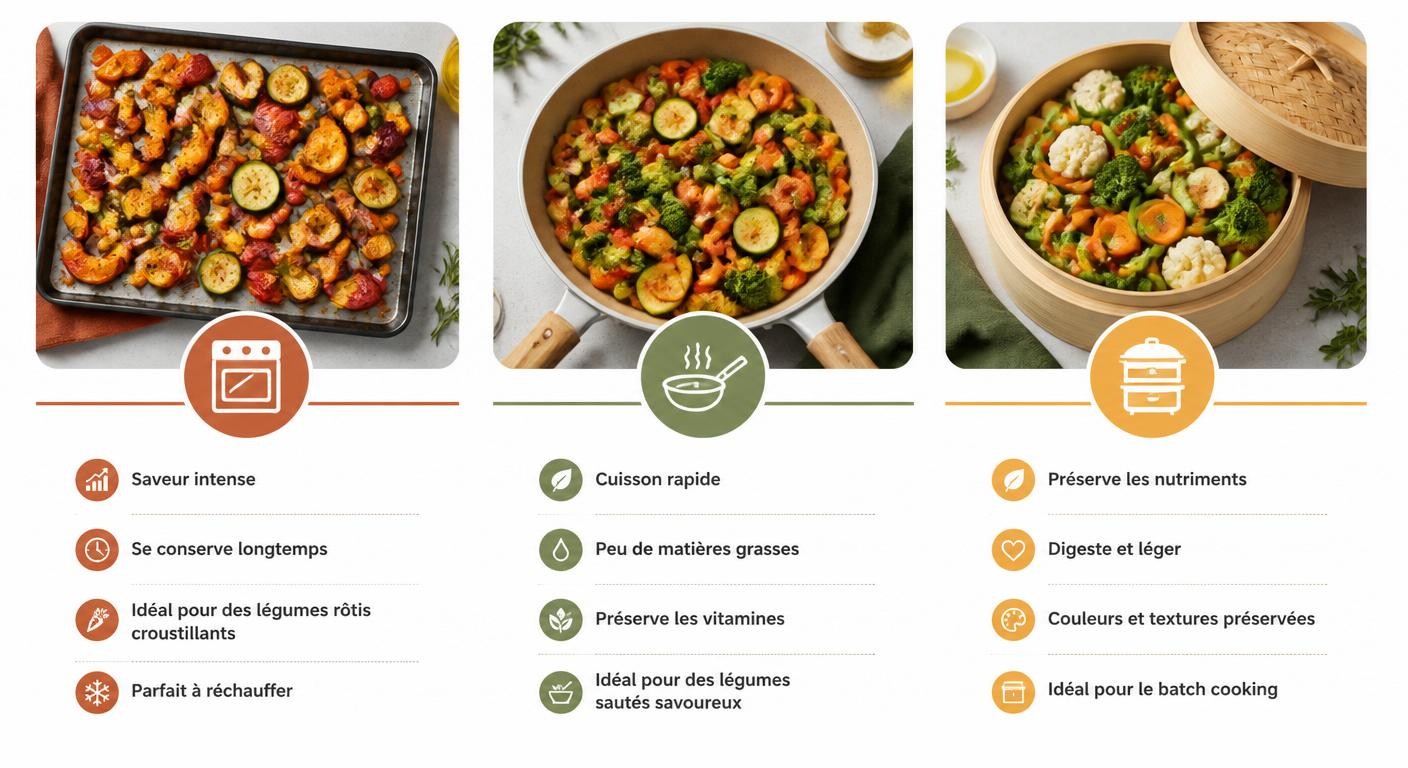 Modes de cuisson gourmands pour le batch cooking de légumes