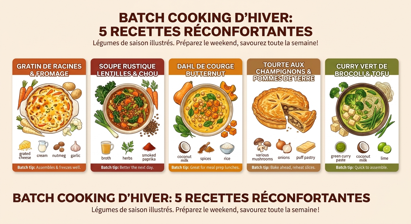 5 recettes de batch cooking réconfortantes pour l'hiver