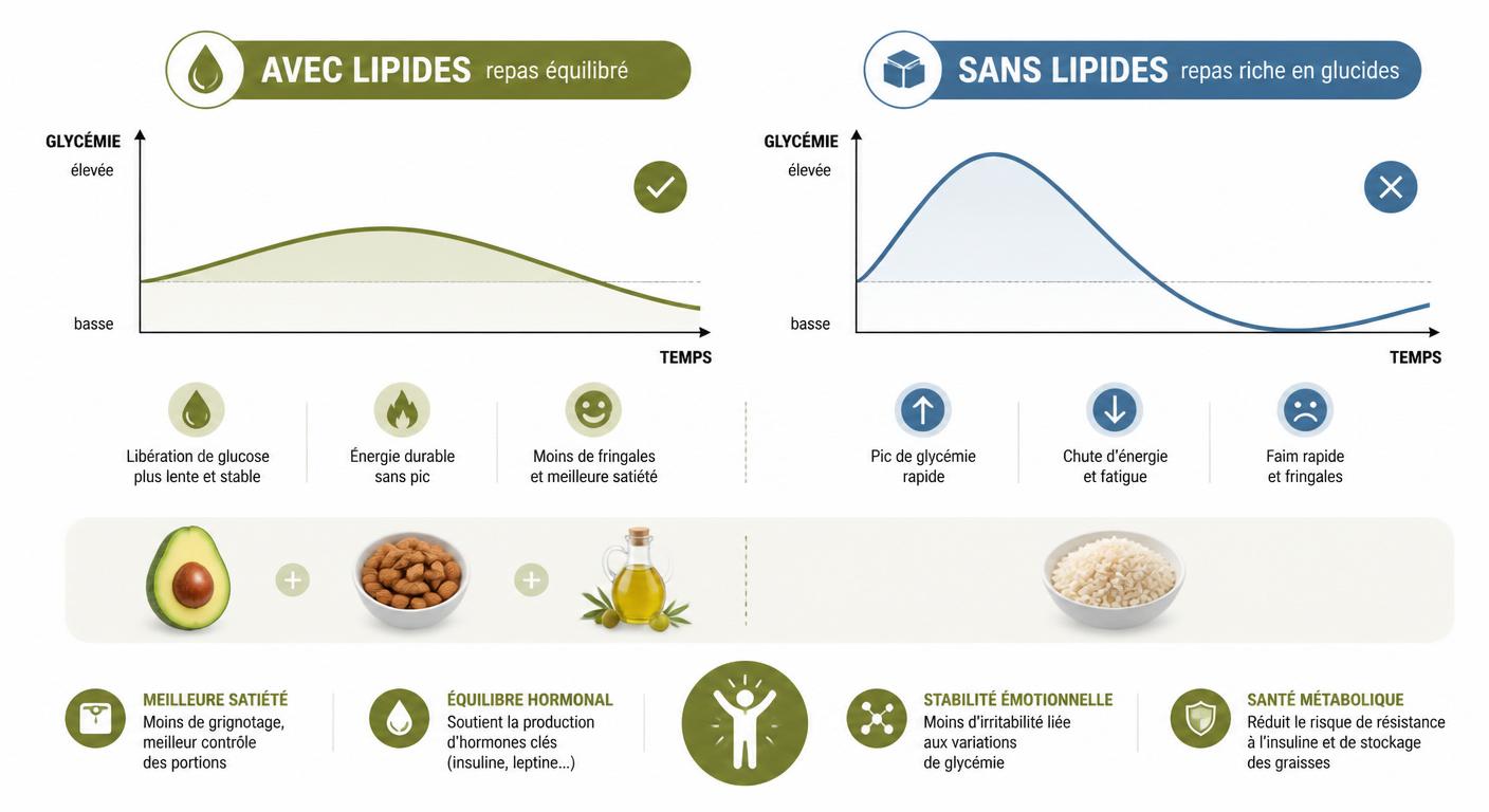 Infographie bonnes graisses et perte de poids