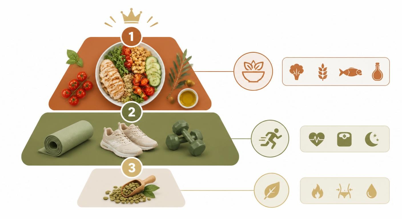 Le vrai levier de la perte de poids : alimentation équilibrée, activité physique et café vert en appoint