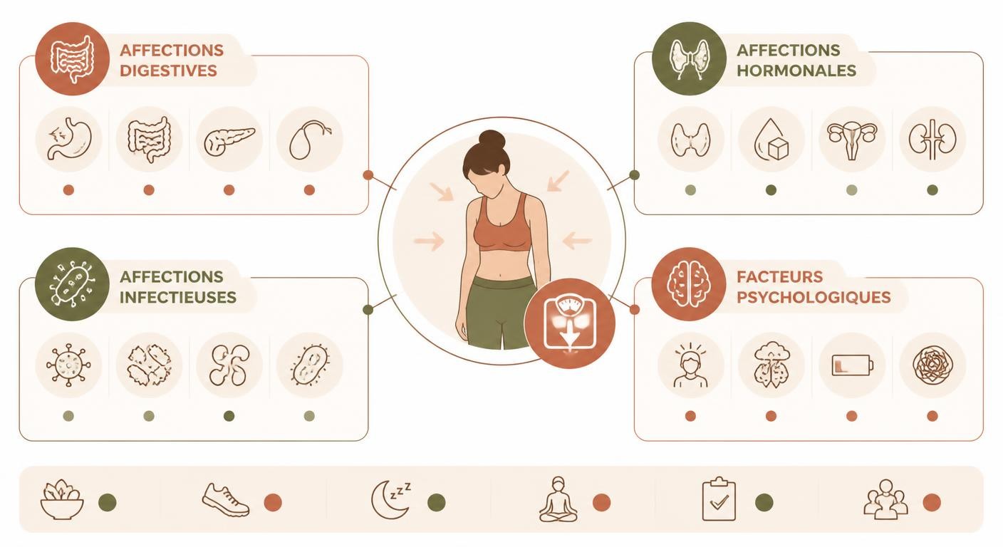 Infographie des autres causes de perte de poids inexpliquée