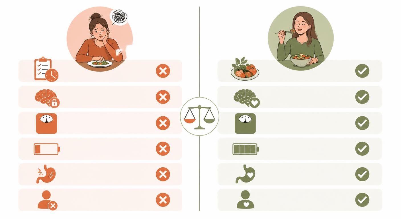 Comparaison entre contrôle permanent et alimentation intuitive