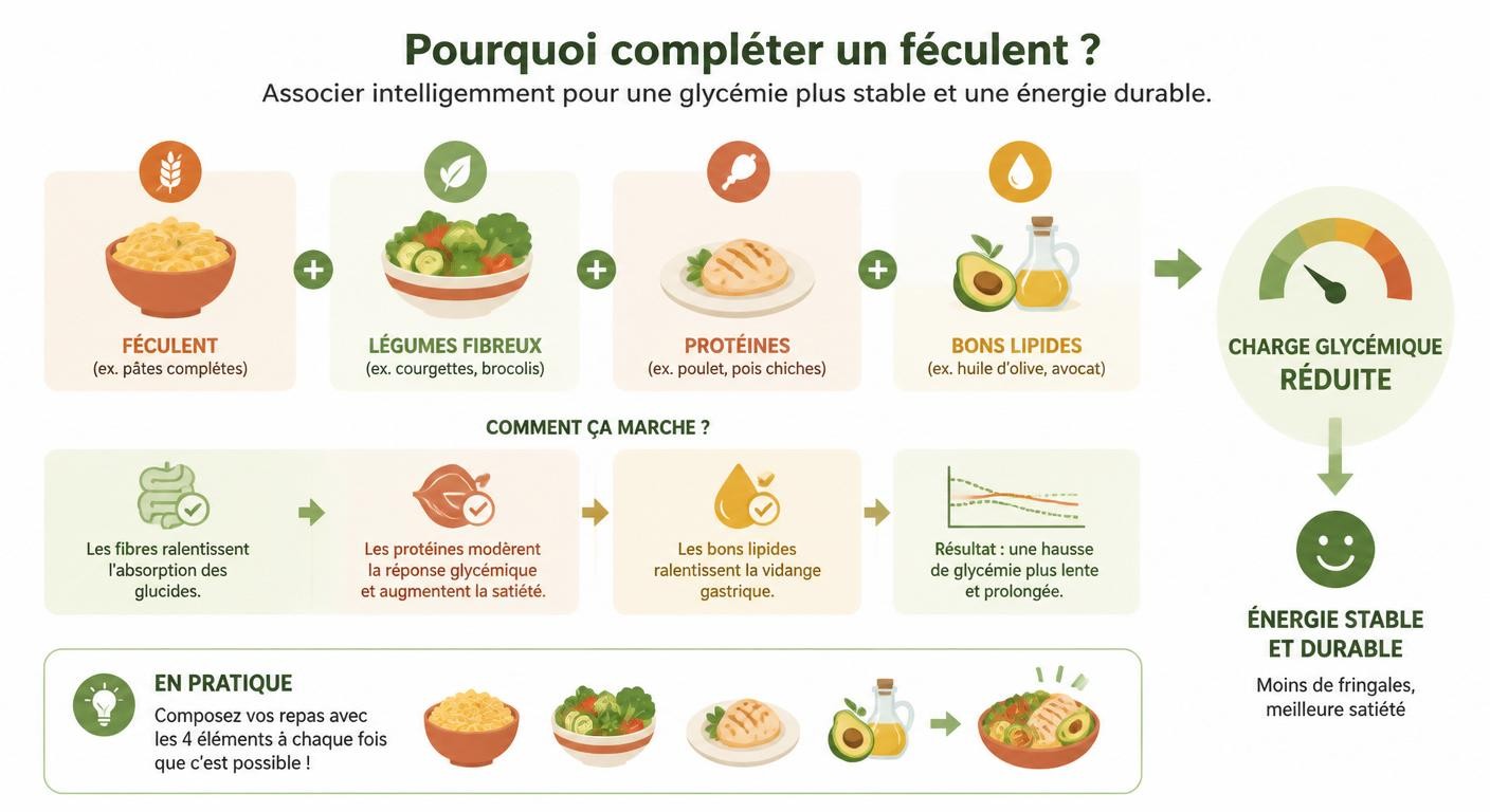 Comment associer fibres, protéines et lipides pour réduire la charge glycémique d'un repas