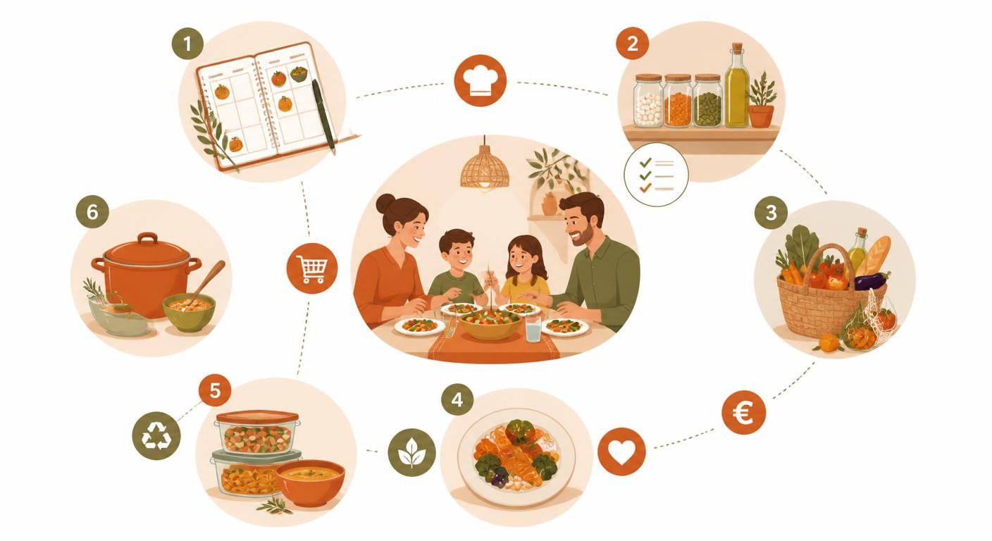 Infographie des tâches mentales invisibles derrière chaque repas