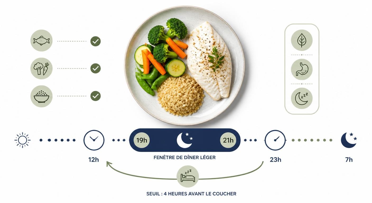 Assiette de dîner chrononutrition et fenêtre horaire idéale
