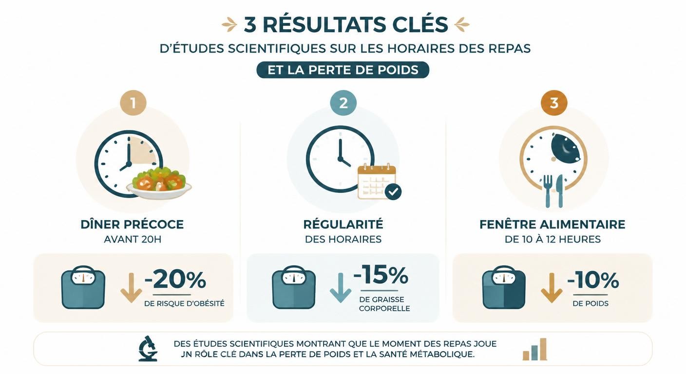 Résultats scientifiques sur horaires des repas et perte de poids