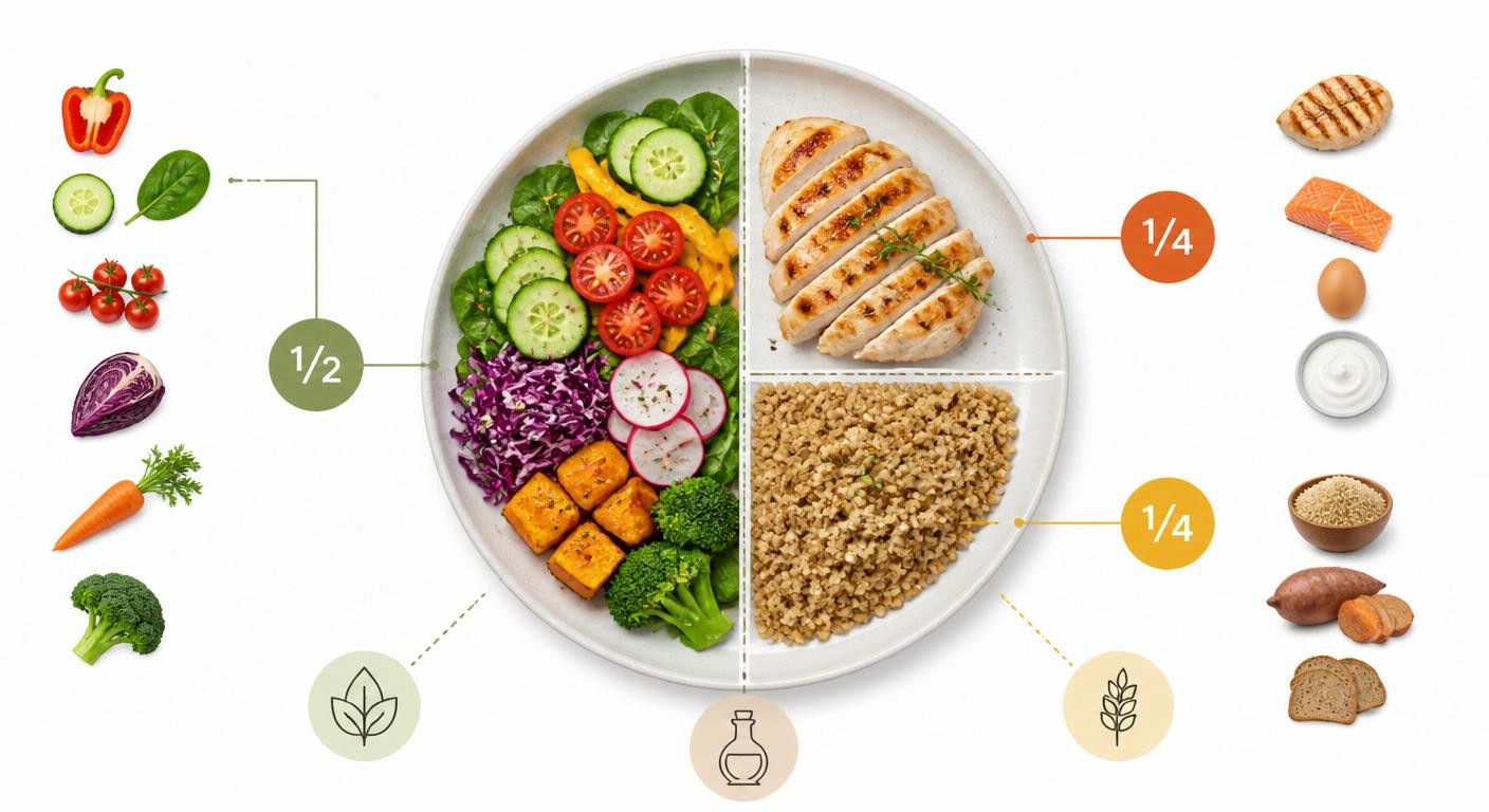 Assiette équilibrée pour maigrir sans se priver