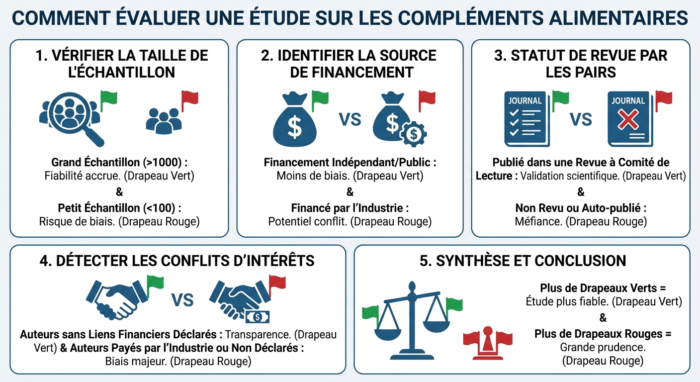 Guide pour évaluer la fiabilité d'une étude sur les compléments alimentaires