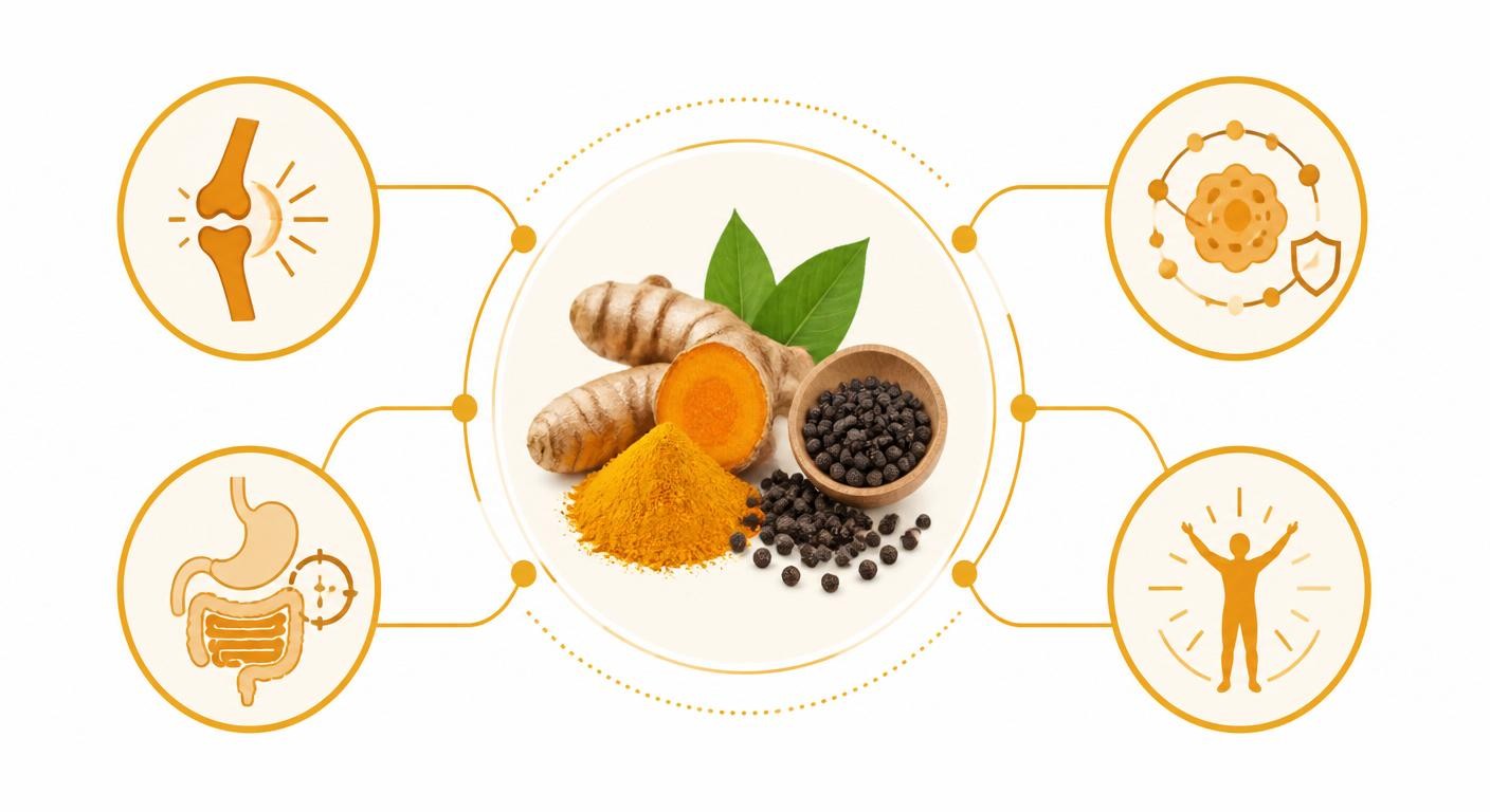 Panorama des bienfaits du curcuma et du poivre noir
