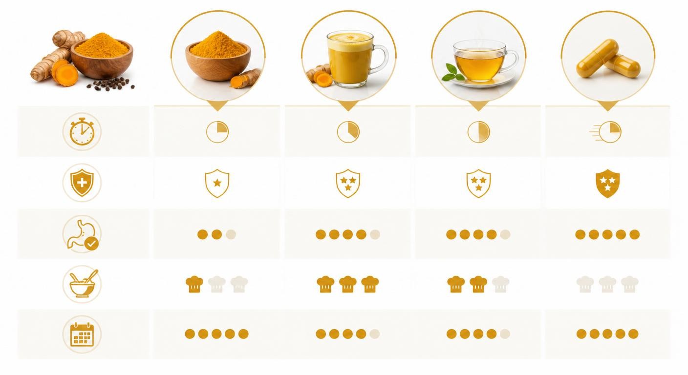 Les différentes façons de consommer le curcuma et le poivre noir