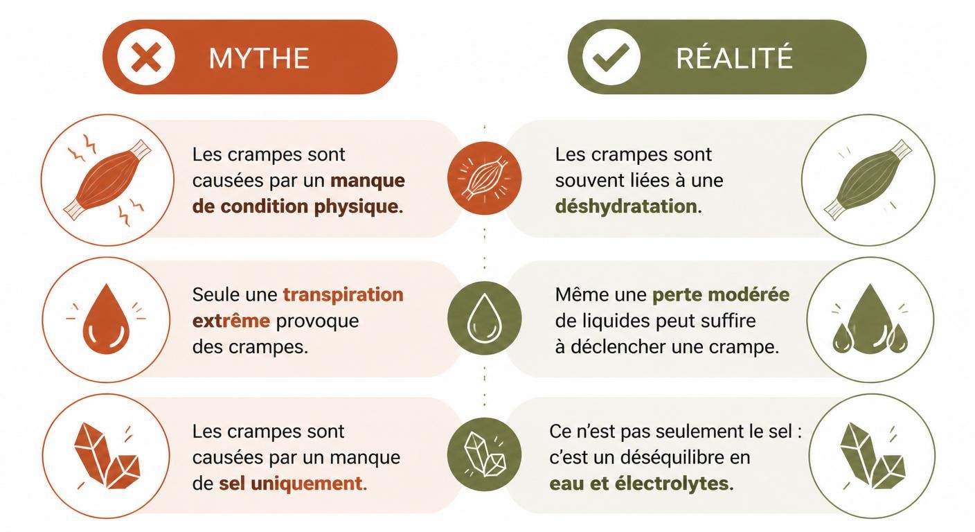 Mythes et réalités sur la déshydratation et les crampes musculaires