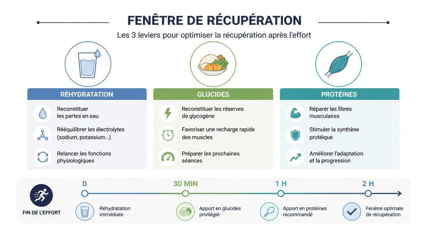 Réhydratation et récupération après l'effort sportif