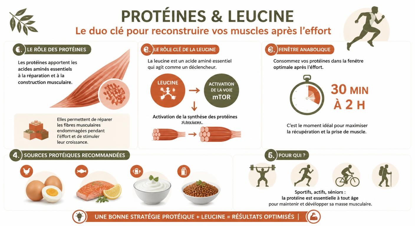 Protéines et reconstruction musculaire après l'effort
