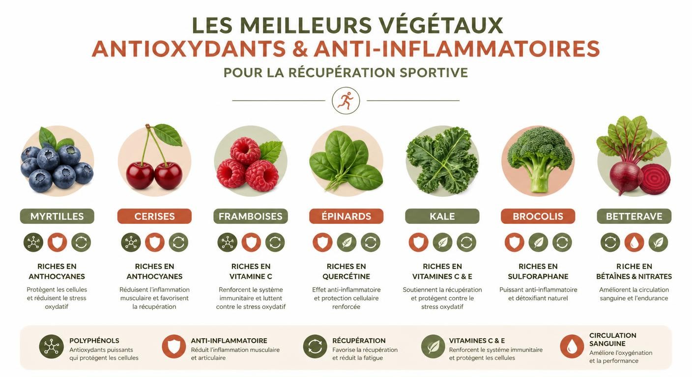 Végétaux antioxydants pour la récupération musculaire