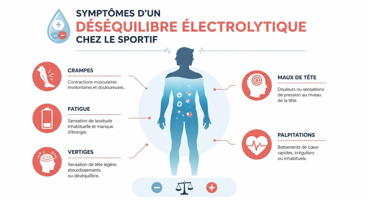 Symptômes d'un déséquilibre en électrolytes chez le sportif