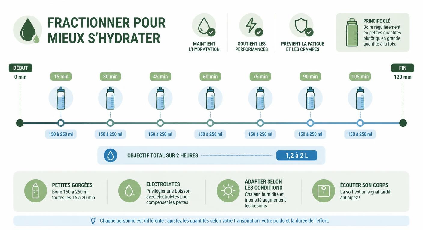 Comment fractionner ses apports en électrolytes et en eau pendant l'effort