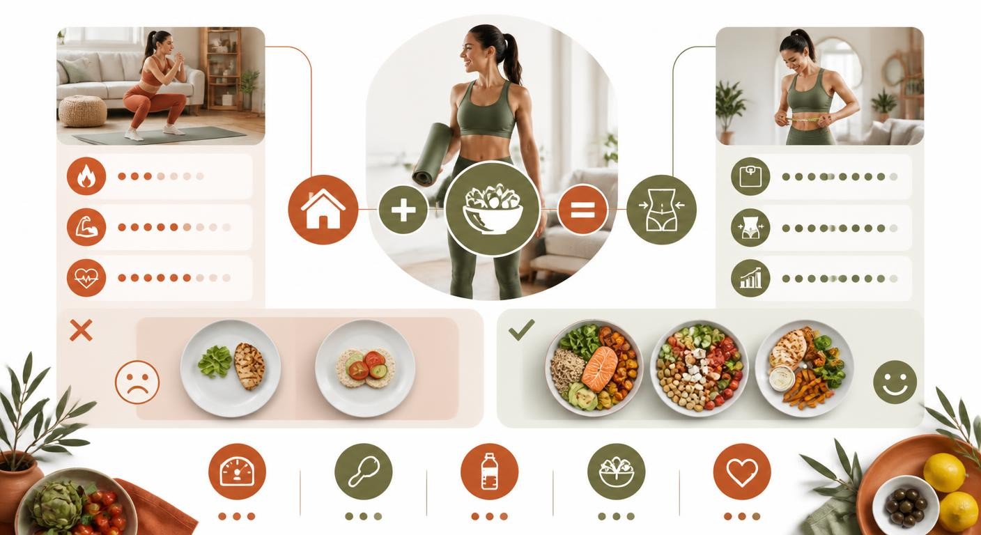Infographie sur le rôle du déficit calorique et de l'alimentation dans la perte de poids