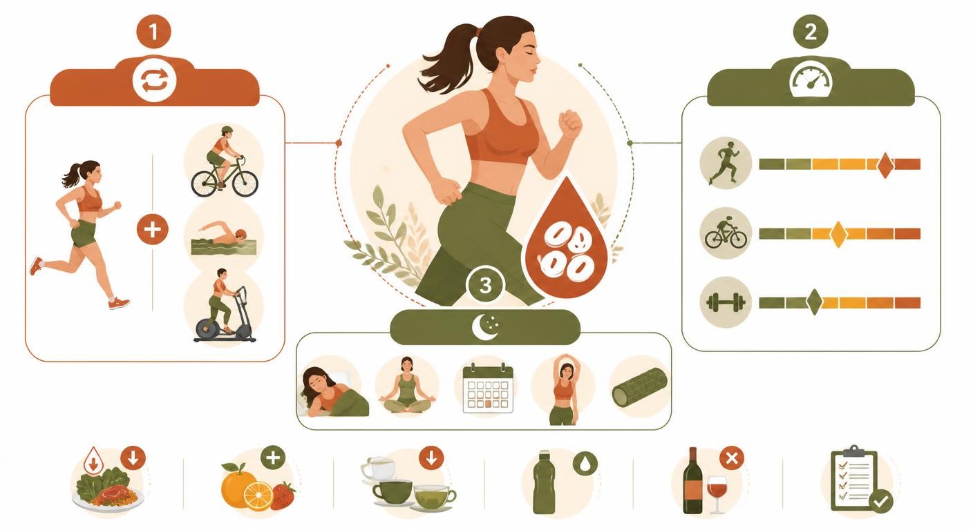 Infographie sur l'adaptation de l'entraînement pour préserver le fer