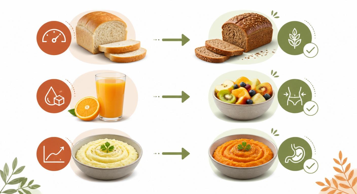 Échanges de glucides simples vers complexes pour favoriser la perte de poids sans privation