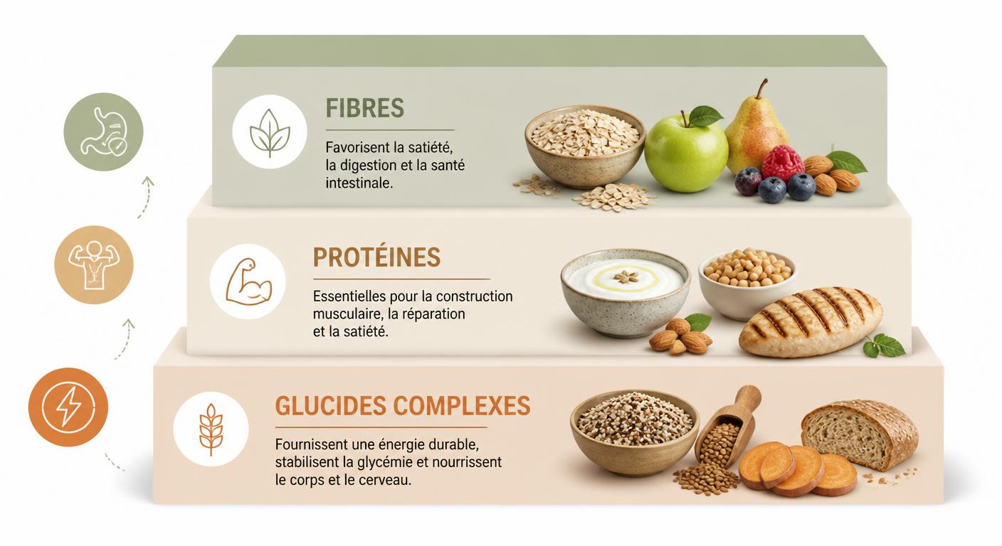 Infographie méthode 3 briques pour un goûter équilibré adulte fait maison