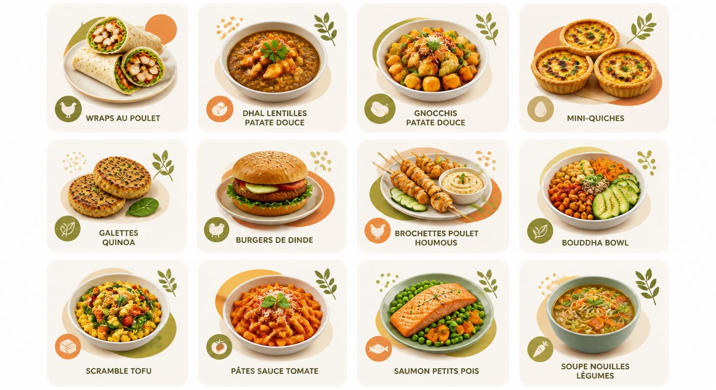 Visuel des 12 idées de repas sains pour enfants