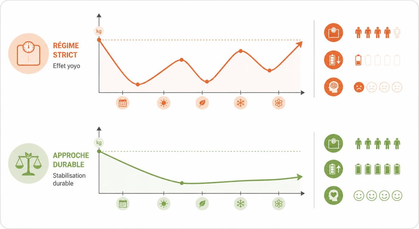 Effet yoyo contre perte de poids durable après le jeûne intermittent