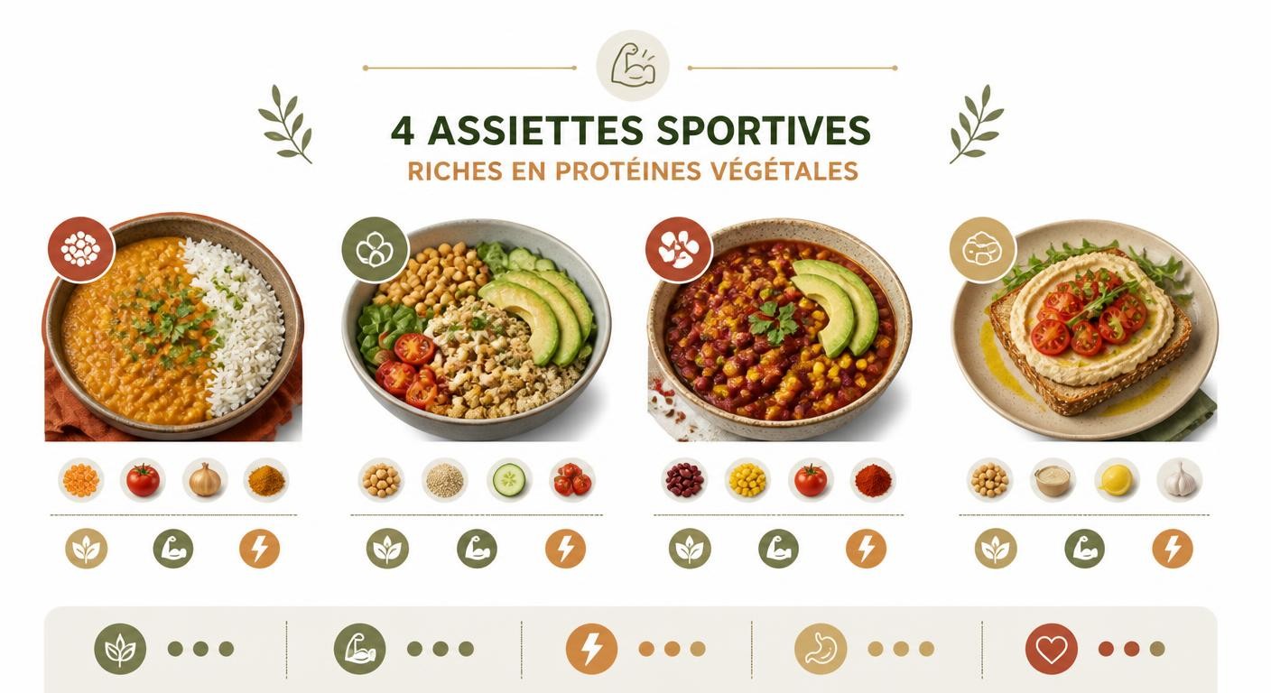 Idées d'assiettes sportives riches en légumineuses protéinées