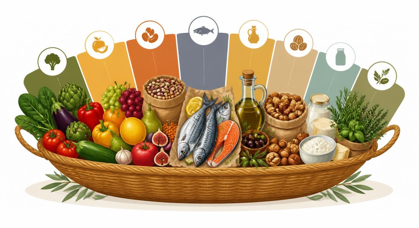 Les 9 familles d'aliments à acheter pour un régime méditerranéen