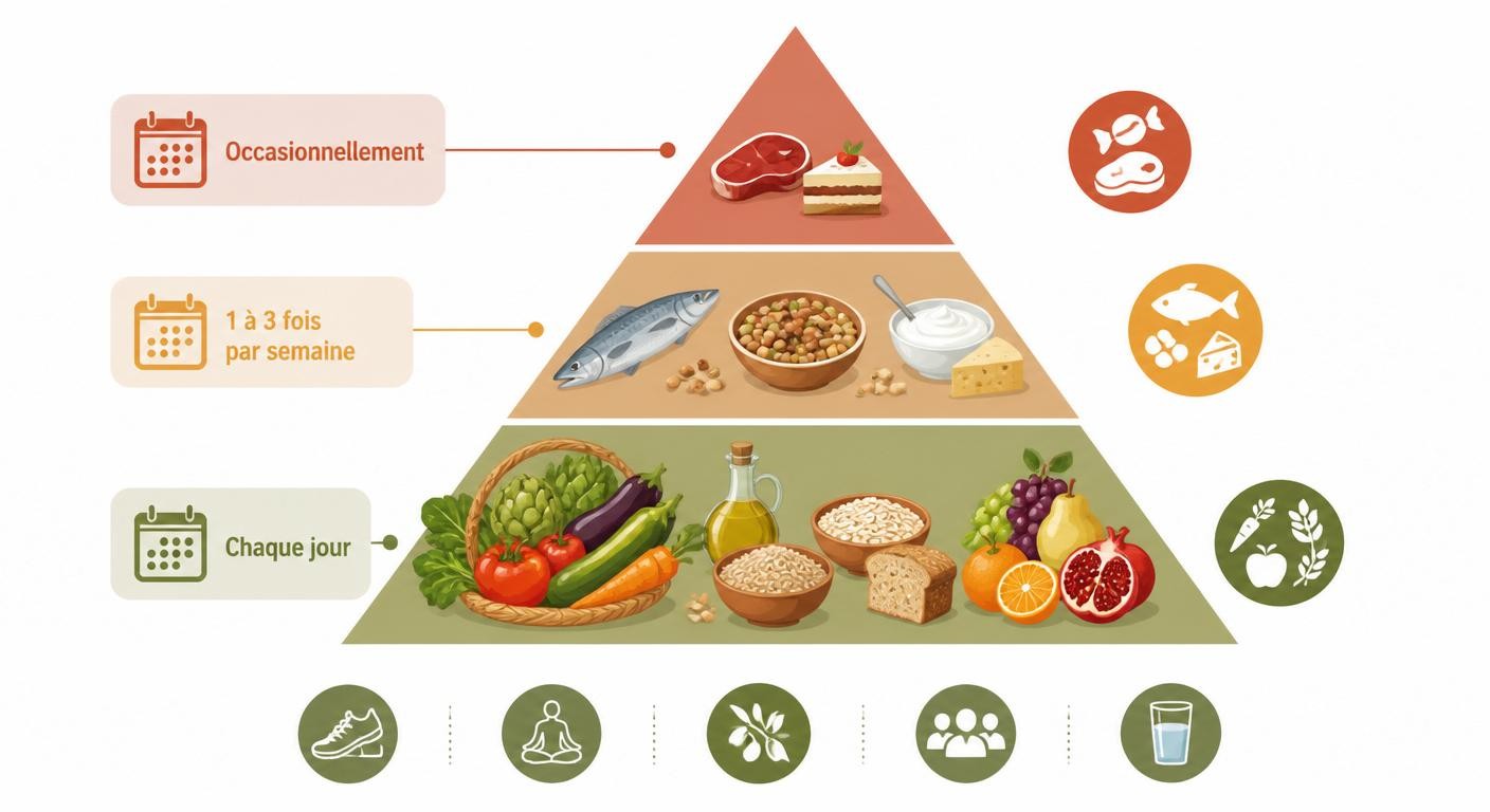 Fréquences hebdomadaires des aliments du régime méditerranéen