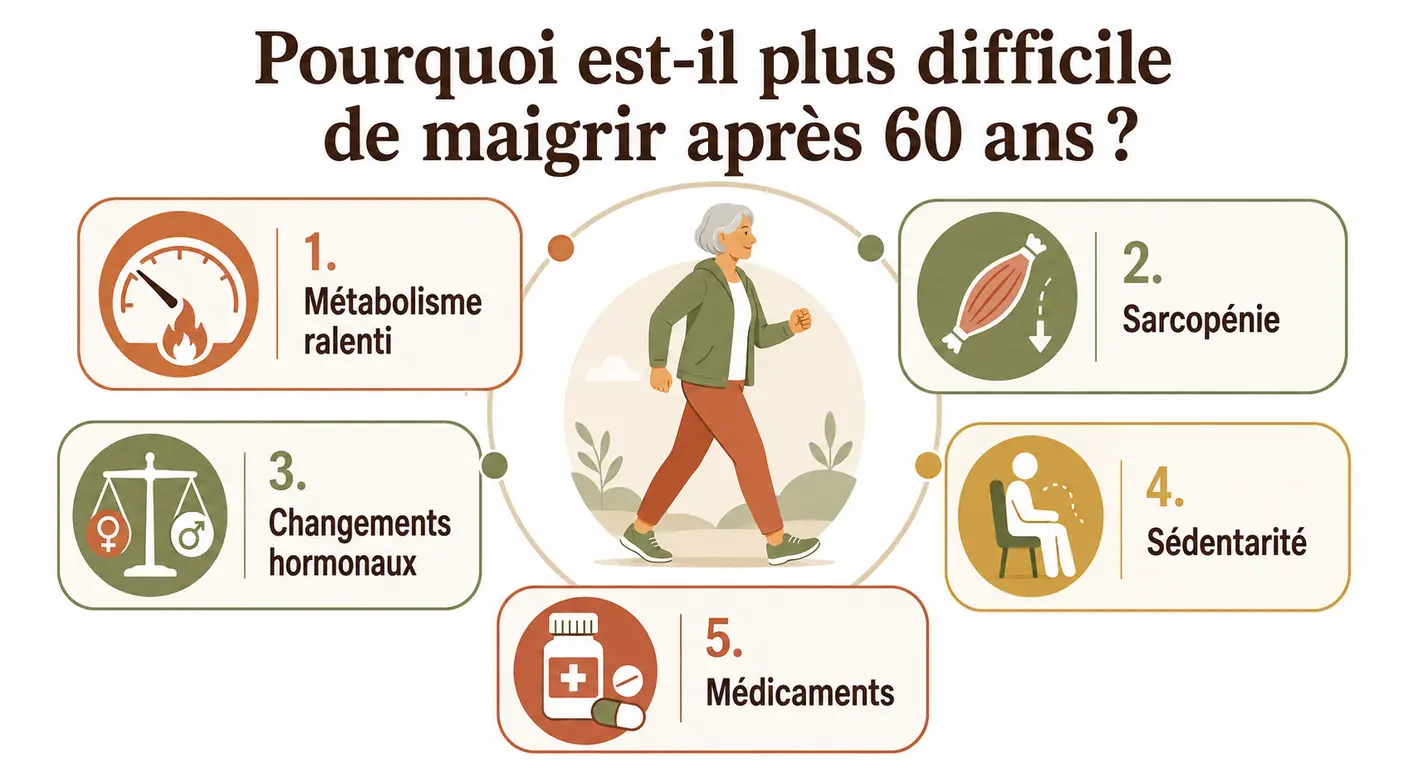 Les 5 raisons qui rendent la perte de poids plus difficile après 60 ans