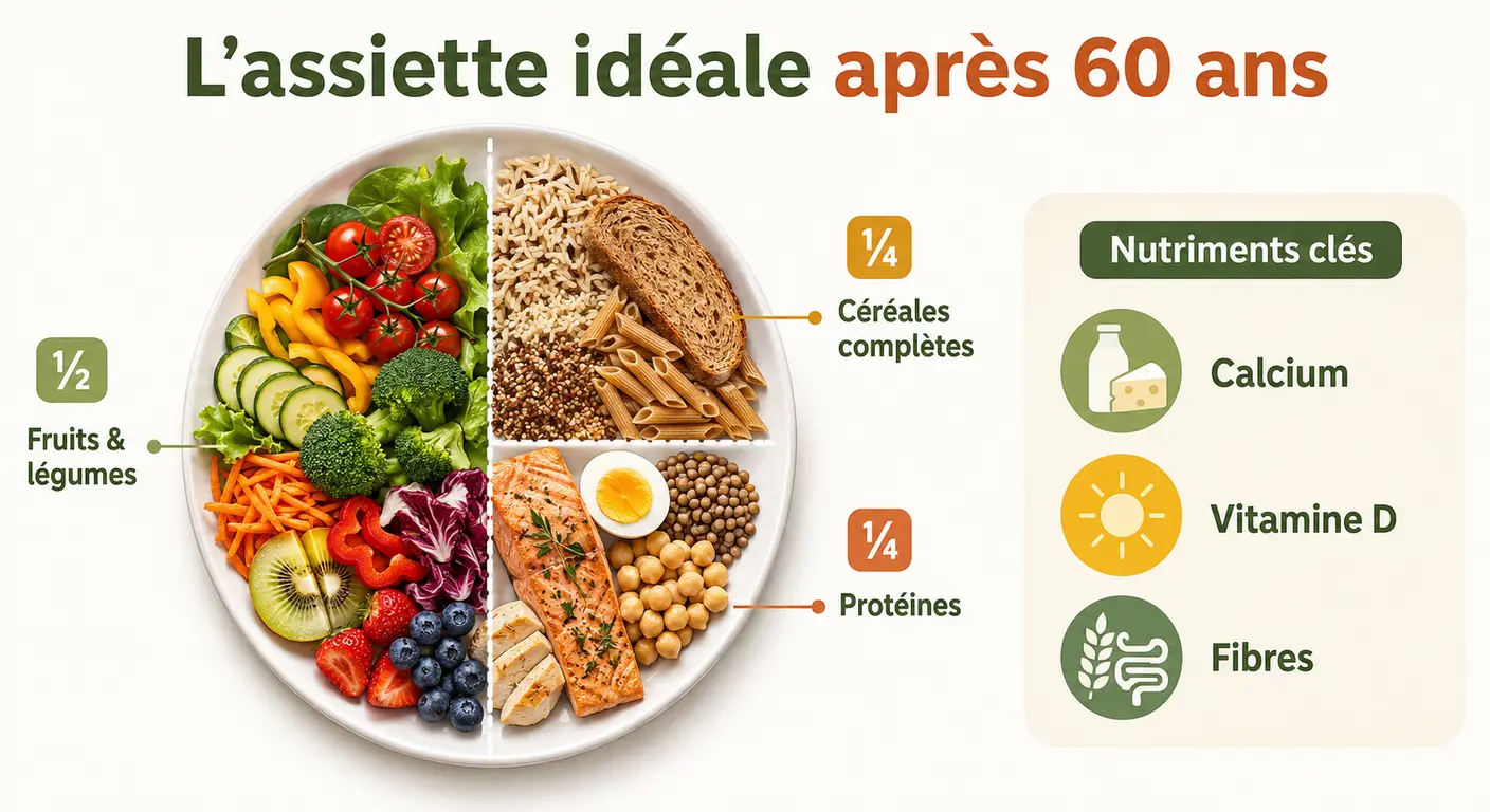 L'assiette idéale pour maigrir après 60 ans sans se priver