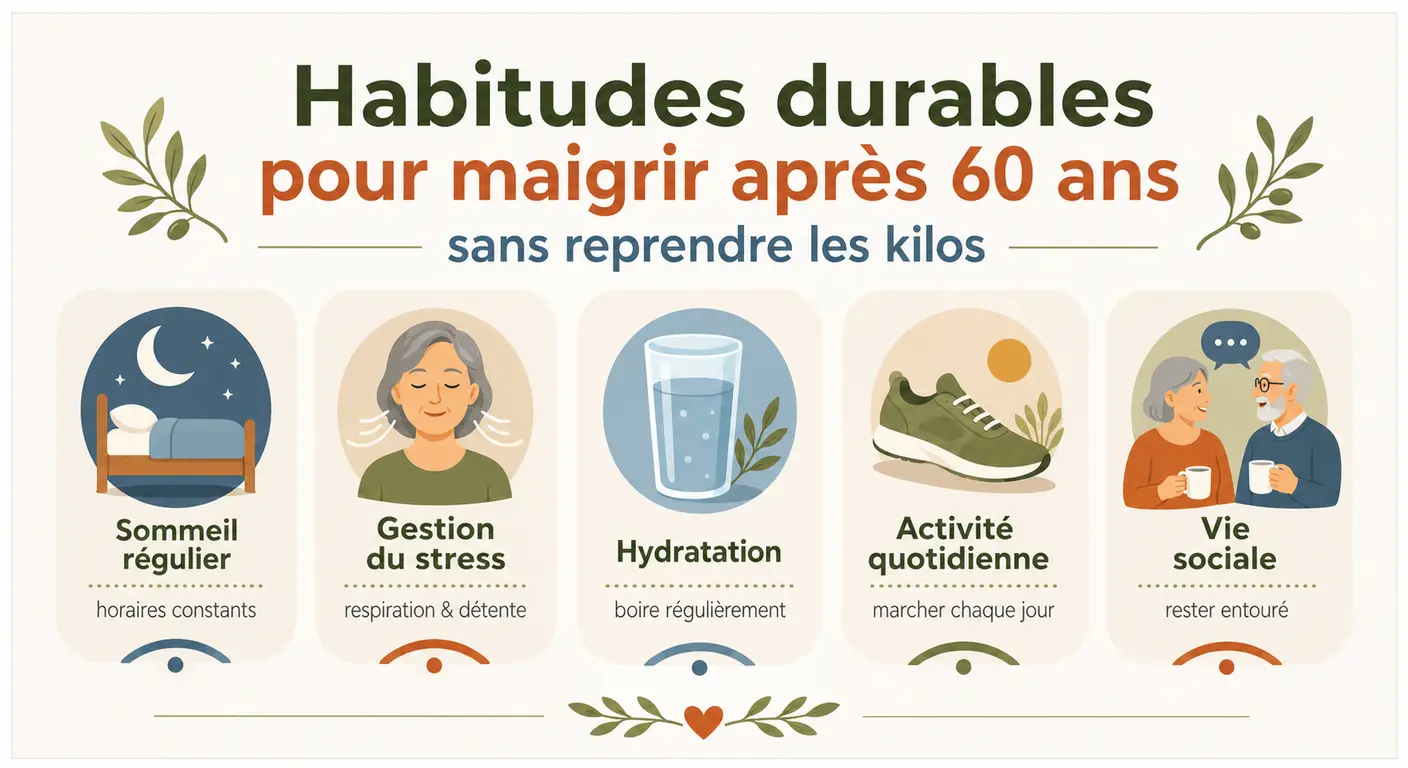 Les habitudes durables pour maigrir après 60 ans sans reprendre les kilos
