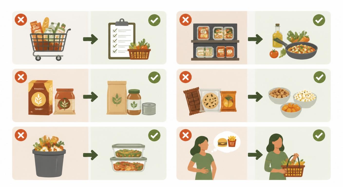 Les six erreurs fréquentes qui font exploser un budget alimentaire hebdomadaire