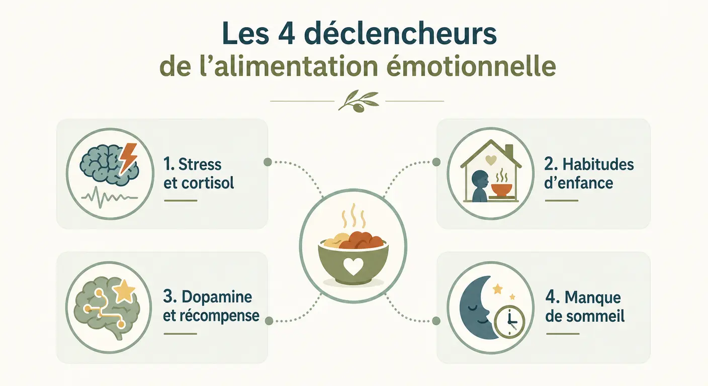 Quatre causes principales de l'alimentation émotionnelle