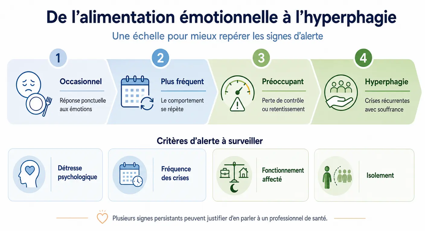 Seuils d'alerte entre alimentation émotionnelle et trouble du comportement alimentaire