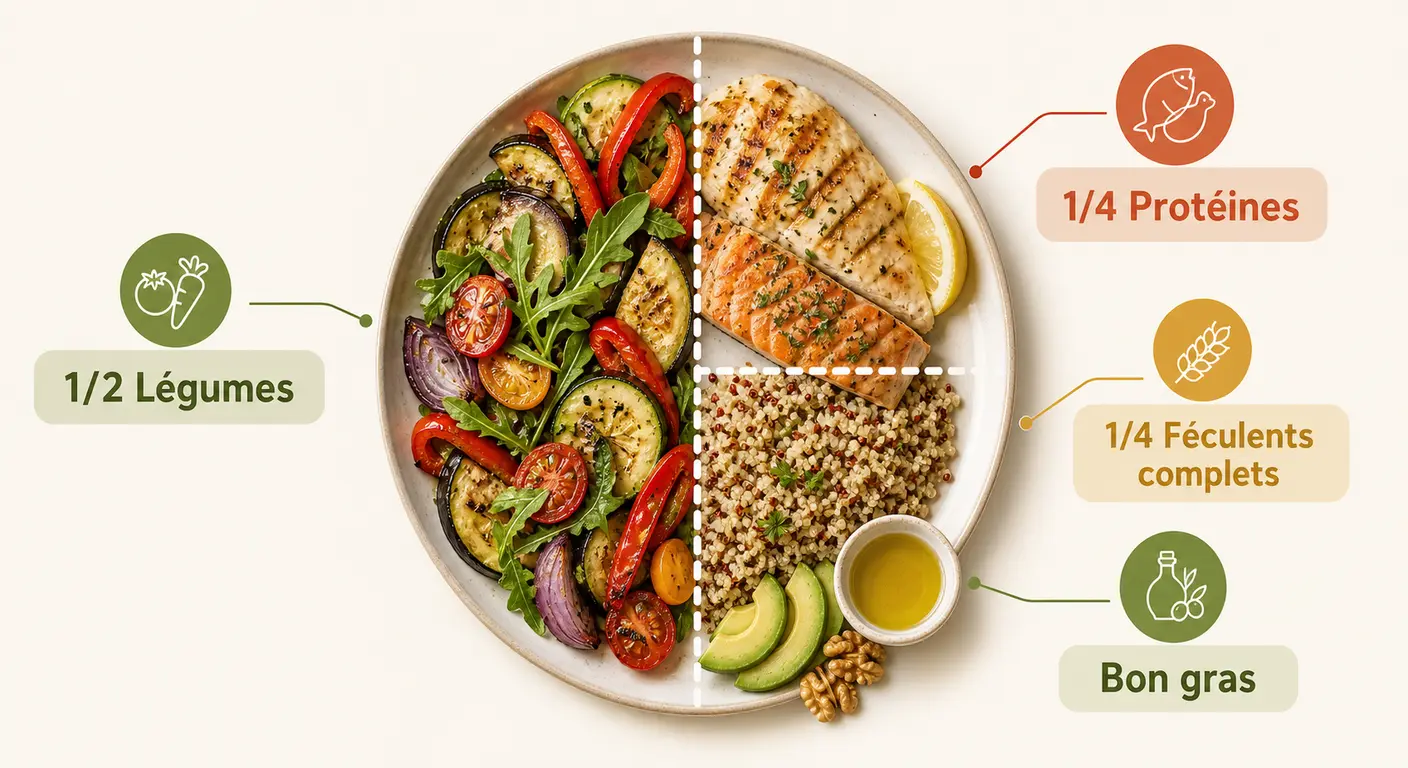 Infographie de l'assiette senior minceur