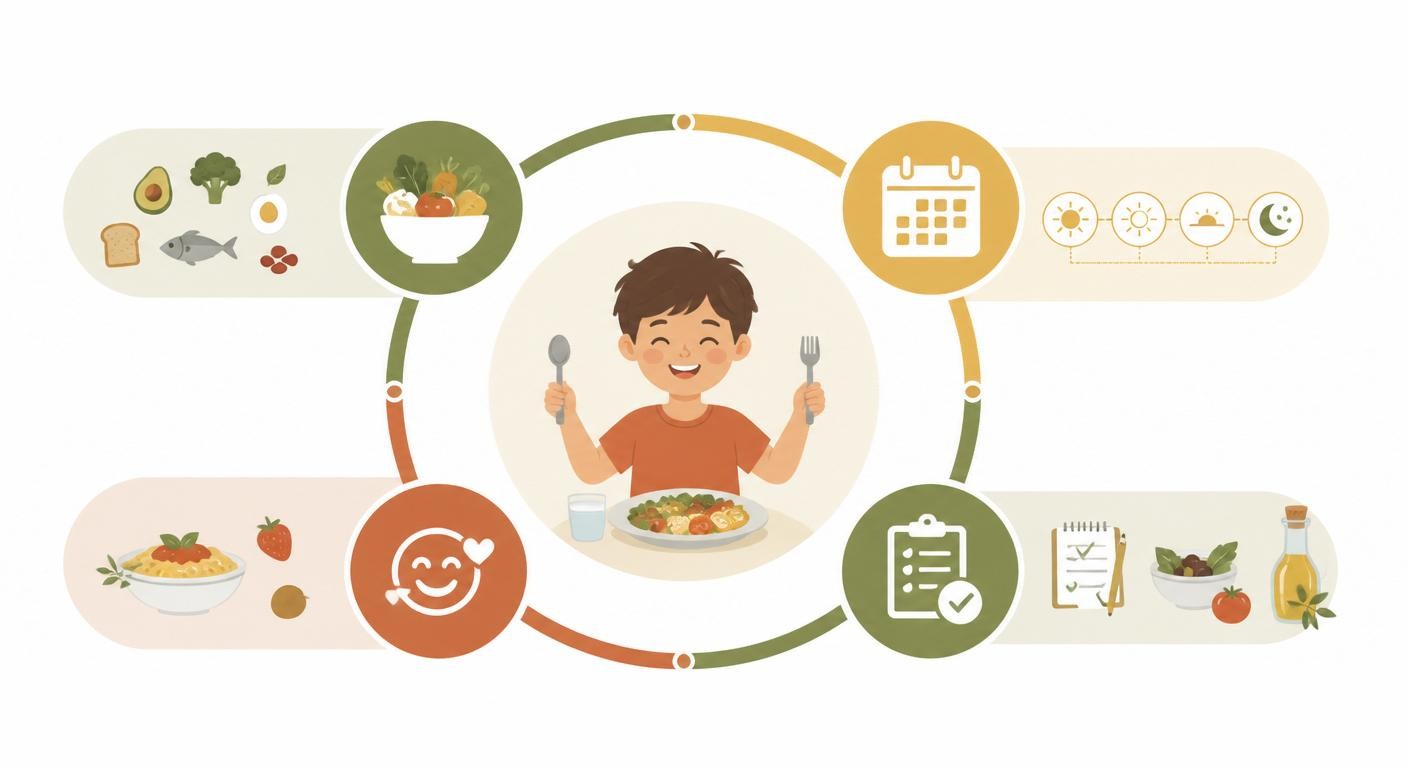 Les quatre piliers d'un menu équilibré pour enfant sur la semaine