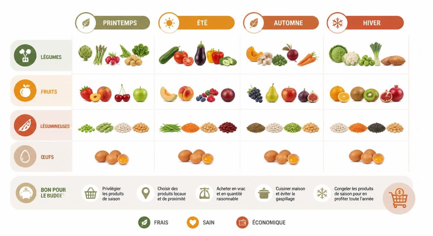 Aliments de saison et économiques pour un menu enfant équilibré