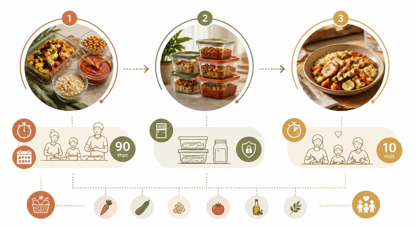 Organiser le batch cooking pour des repas enfant équilibrés sur la semaine