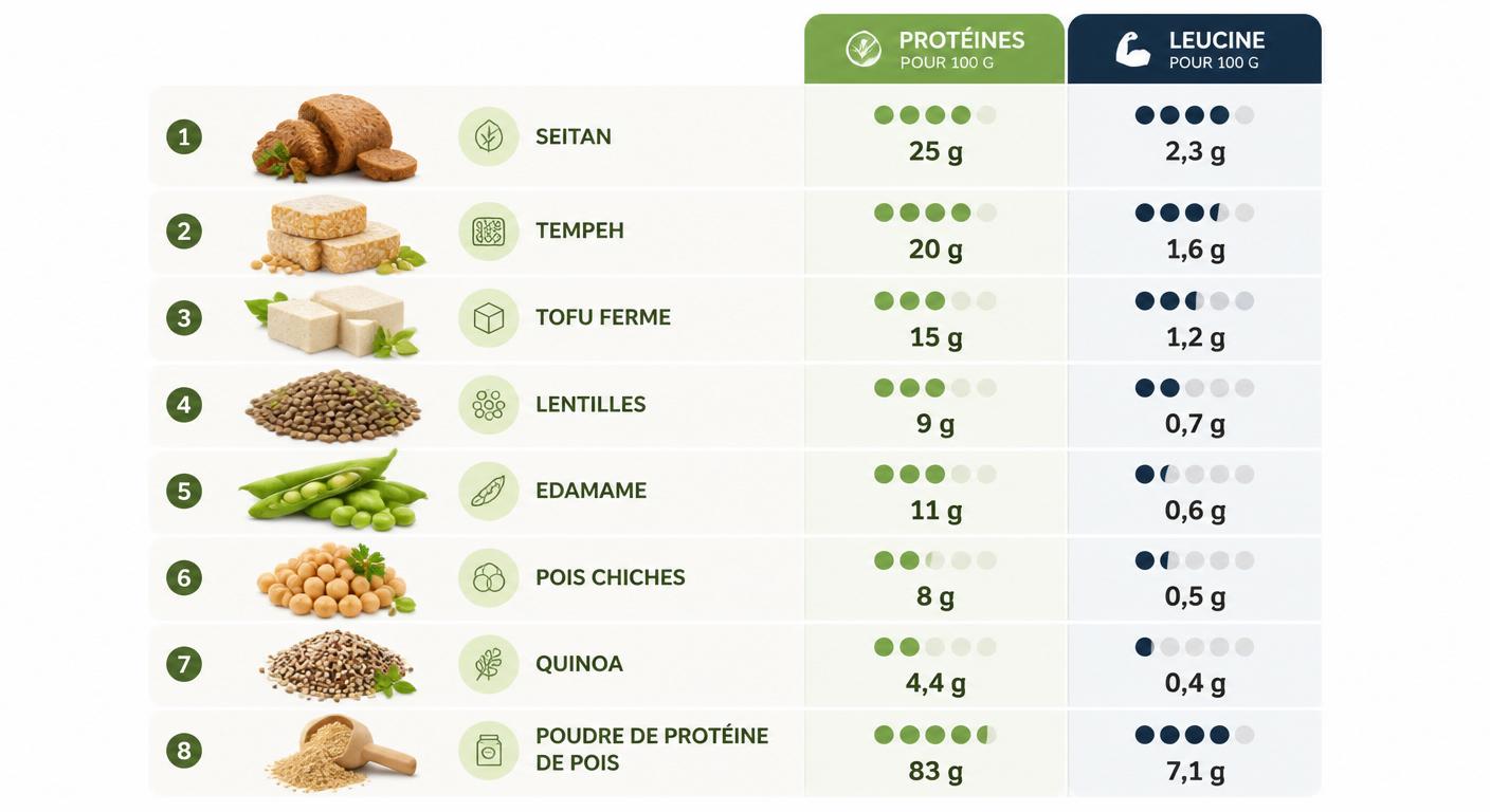Classement des huit meilleures sources de protéines véganes pour la prise de masse musculaire
