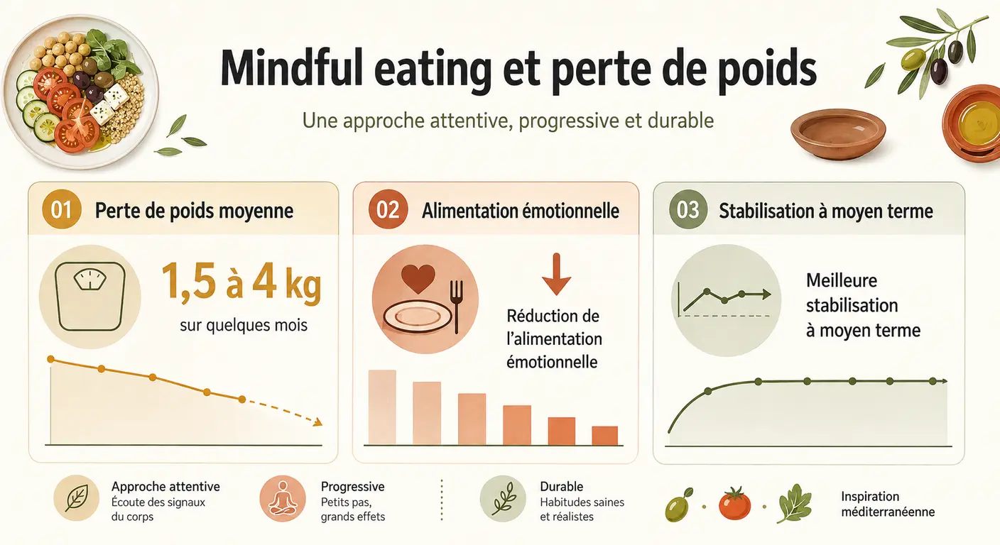 Résultats des études scientifiques sur le mindful eating et la perte de poids