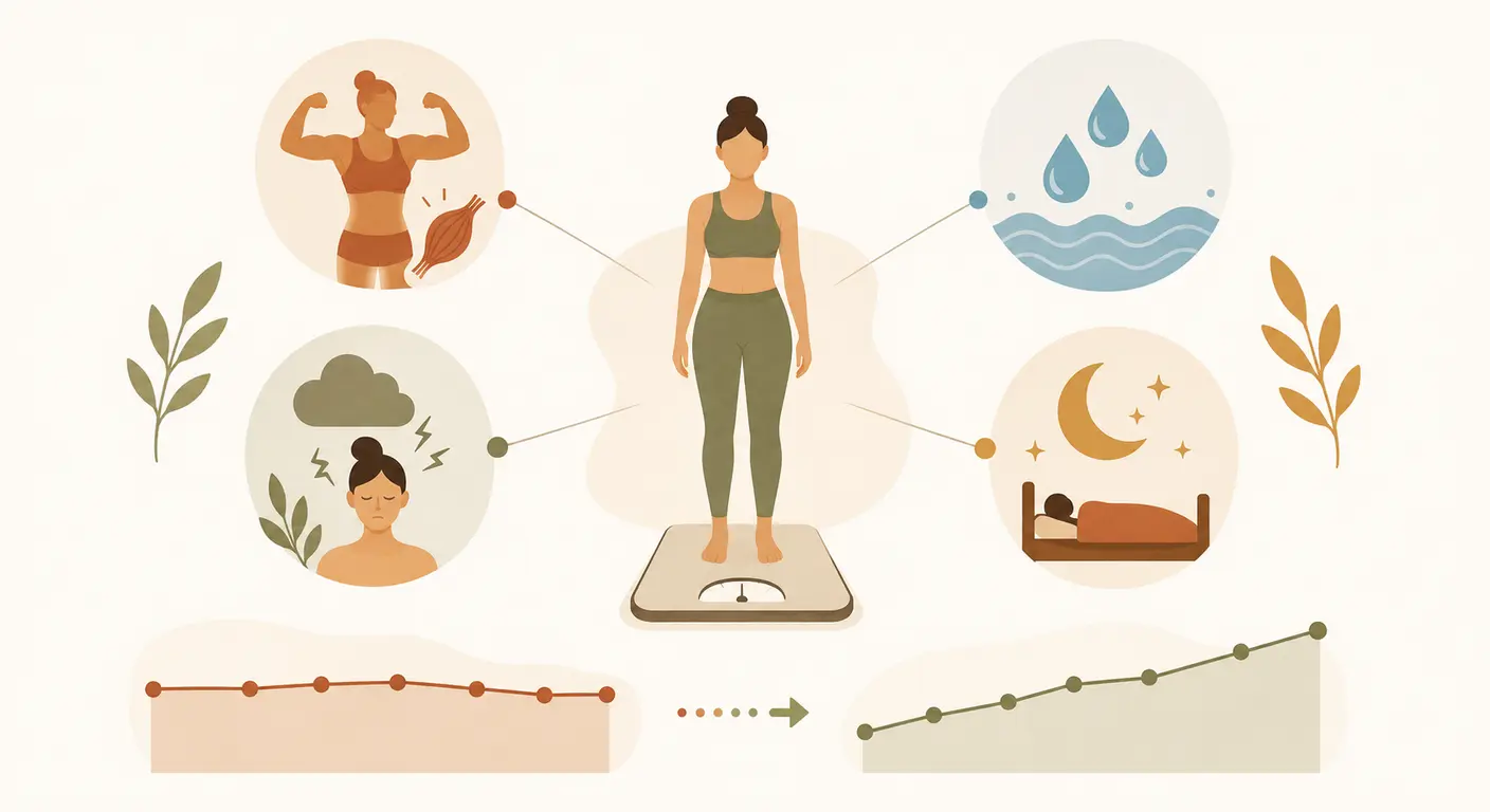 Infographie des causes d'un palier de perte de poids