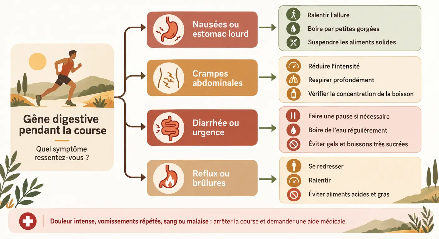 Arbre de décision face aux troubles digestifs en duathlon
