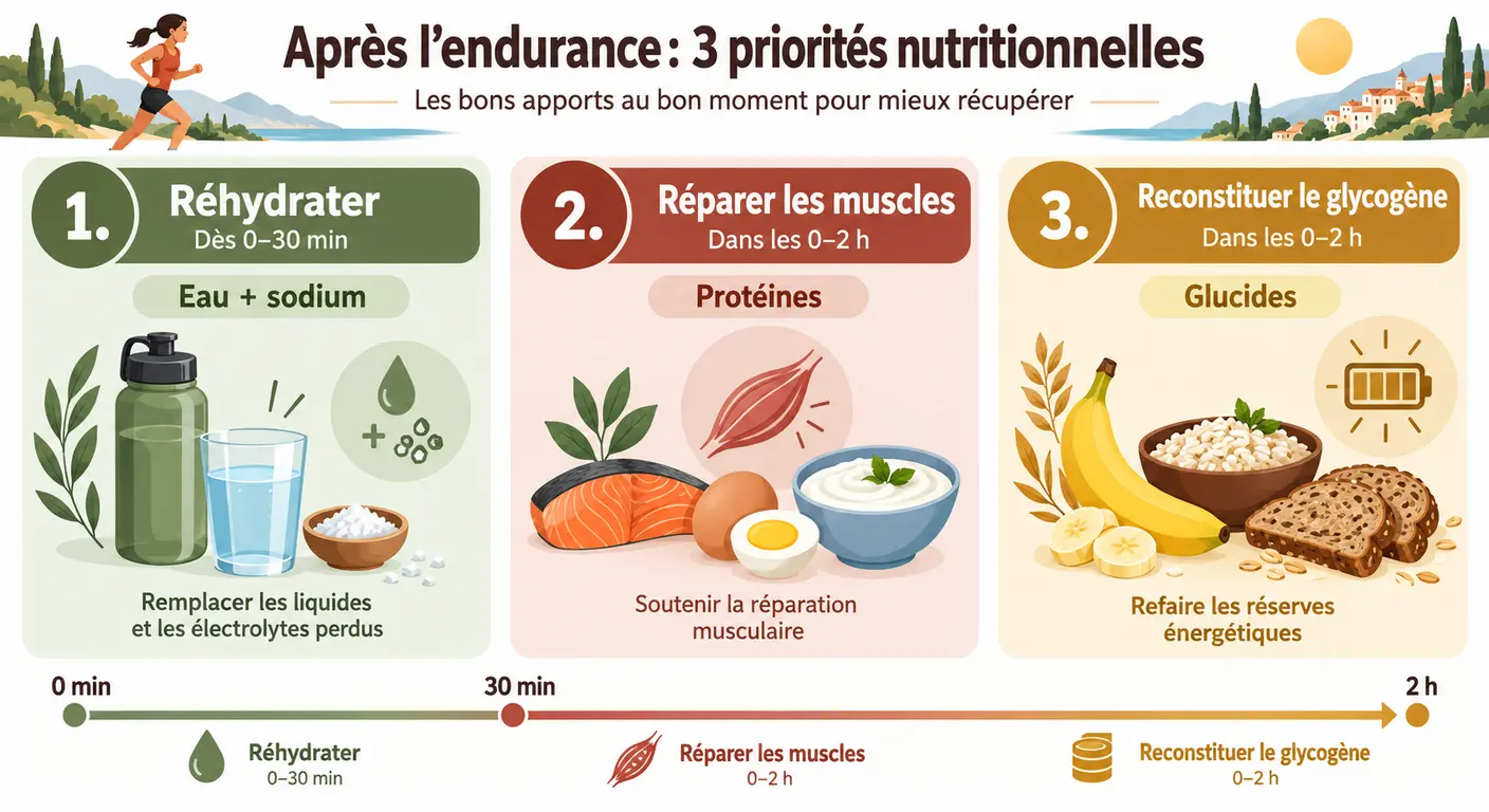 Les trois priorités nutritionnelles après un duathlon