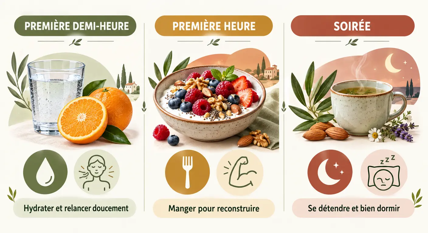 Les trois temps de la récupération alimentaire après un trail